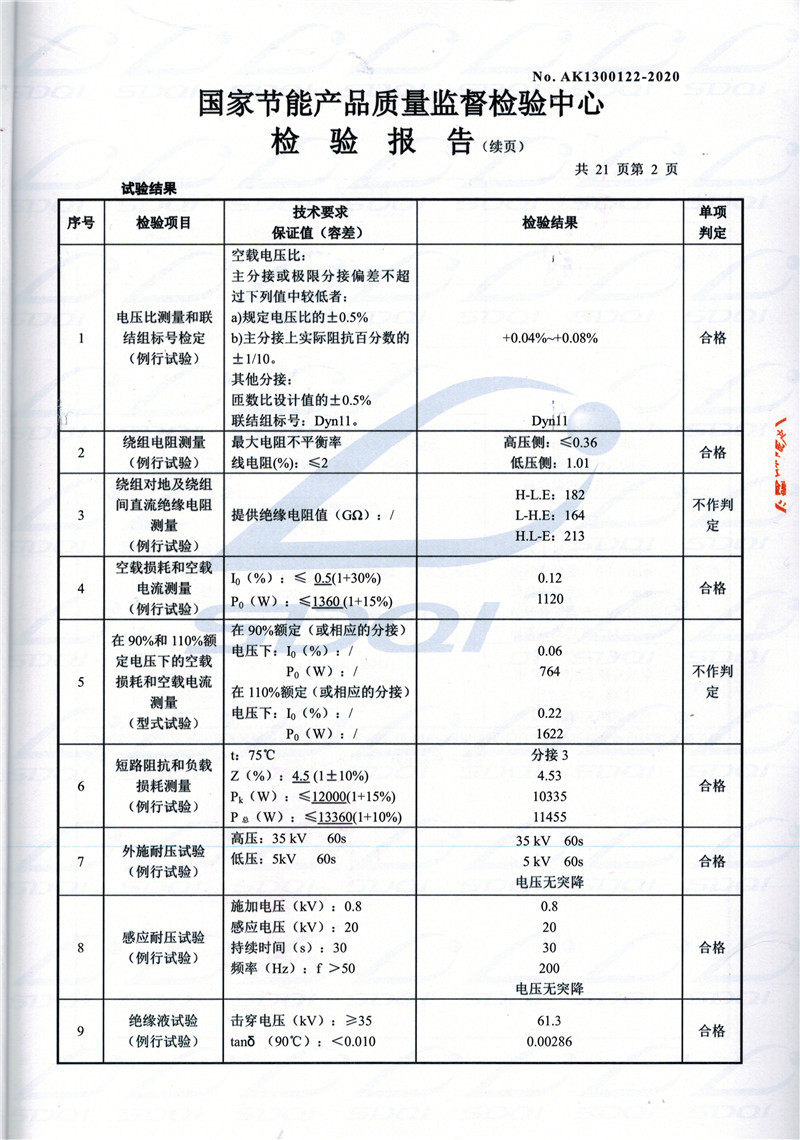 高低压试验报告-S11-1250道里道里道里油浸式变压器-2.jpg